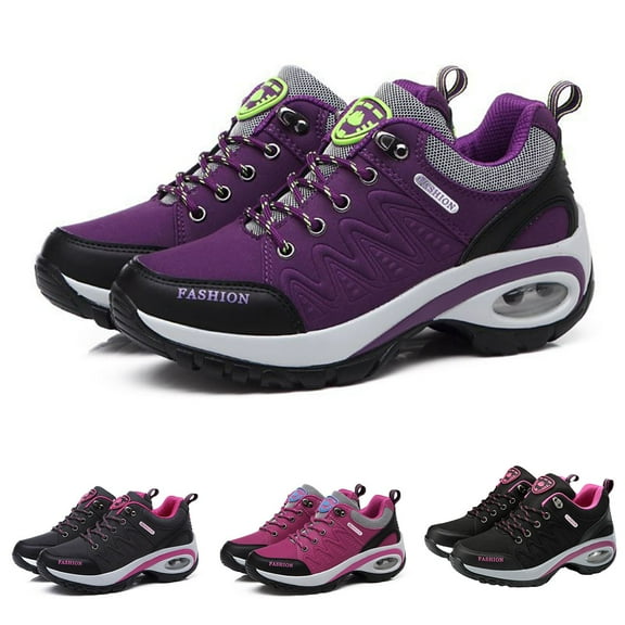 Dakaela Women's Waterproof Hiking Boots Outdoor Trekking Camping Shoes Arch Support Cushion Sneakers