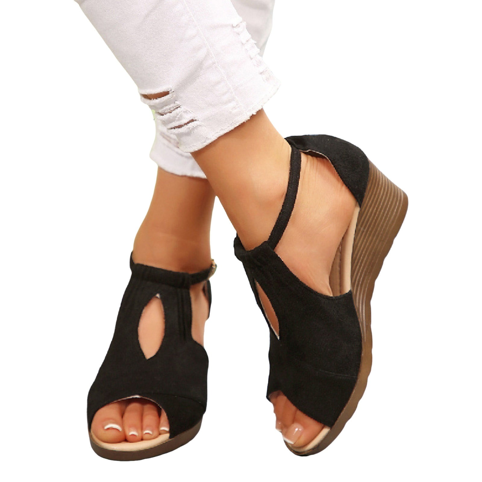 AMENDA-S Buckle Platform Sandal Wedge main image 0