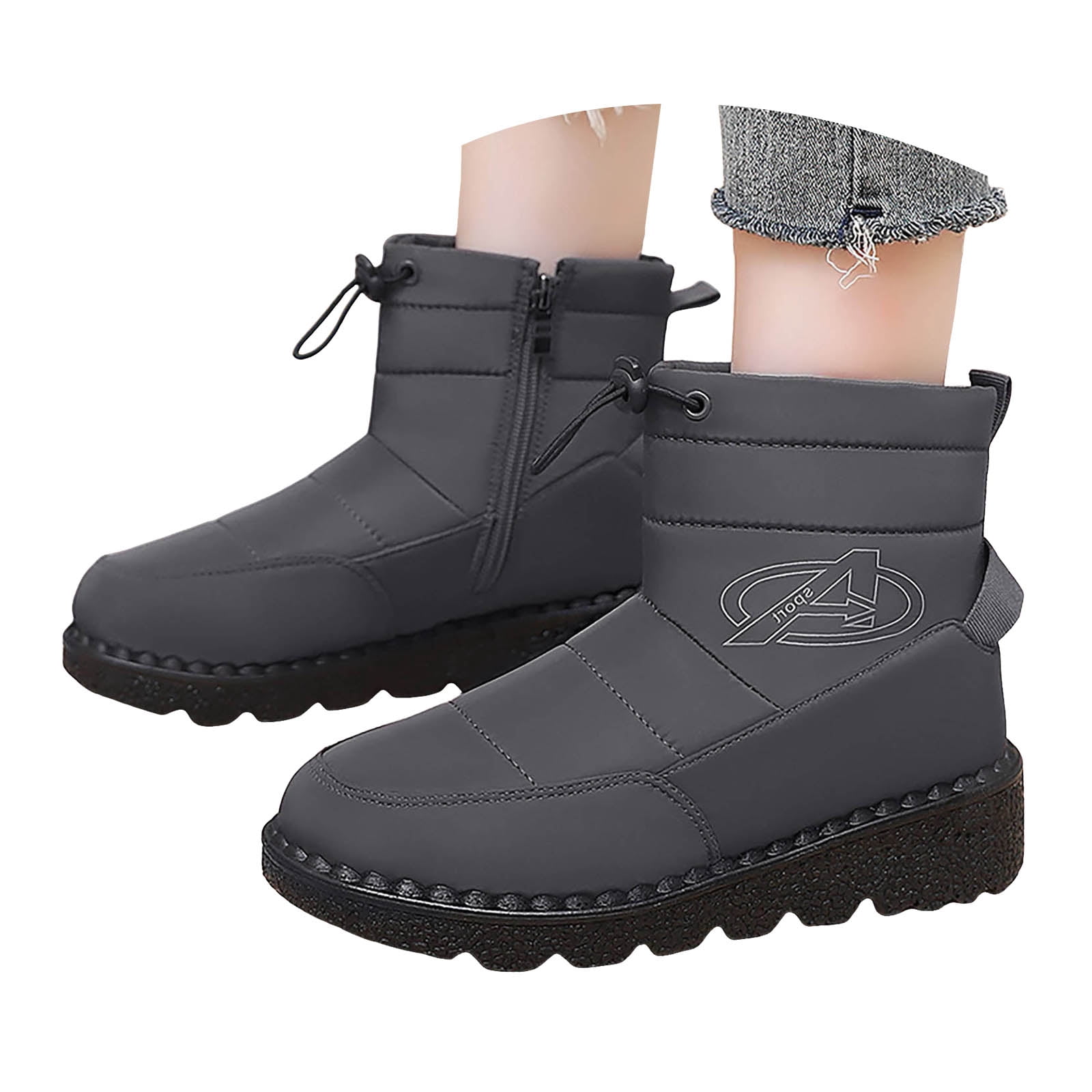 Gold Catalpa - women boots winter shoes Hoof Heels Snow Boots Slip-On shoes
