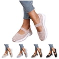 thumbnail image 1 of Dakaela Women's Woven Walking Shoes Breathable Orthopedic Slip on Sneakers Comfortable Memory Foam Casual Nurse Flats (Beige,6), 1 of 8