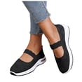 thumbnail image 1 of Dakaela Women's Woven Walking Shoes Breathable Orthopedic Slip on Sneakers Comfortable Memory Foam Casual Nurse Flats (Black,9.5), 1 of 8