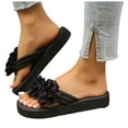 thumbnail image 1 of Dakaela Womens 3D Floral Sandals Non Slip Summer Dressy Thong Flip Flops Yoga Mat Comfortable Backless Walking Slides Slippers Size 6-10, 1 of 7