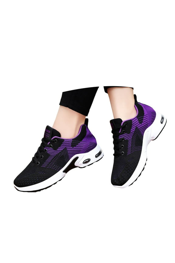 Womens Air Running Shoes Lightweight Walking Tennis Sneakers Slip on Sport Shoes Black 6