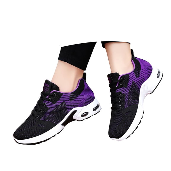 Dakaela Womens Air Running Shoes Lightweight Walking Tennis Sneakers Slip on Sport Shoes Black 8.5