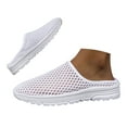 thumbnail image 1 of Dakaela Womens Backless Sneakers Mesh Slip on Mule Shoes Breathable Knit Flats Summer Open Back Slippers, 1 of 7