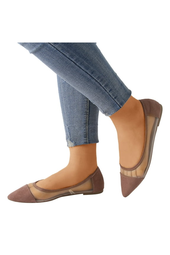 Womens Casual Slip on Shoes Pointy Toe Dressy Walking Flats Nursing Ballet Work Loafers