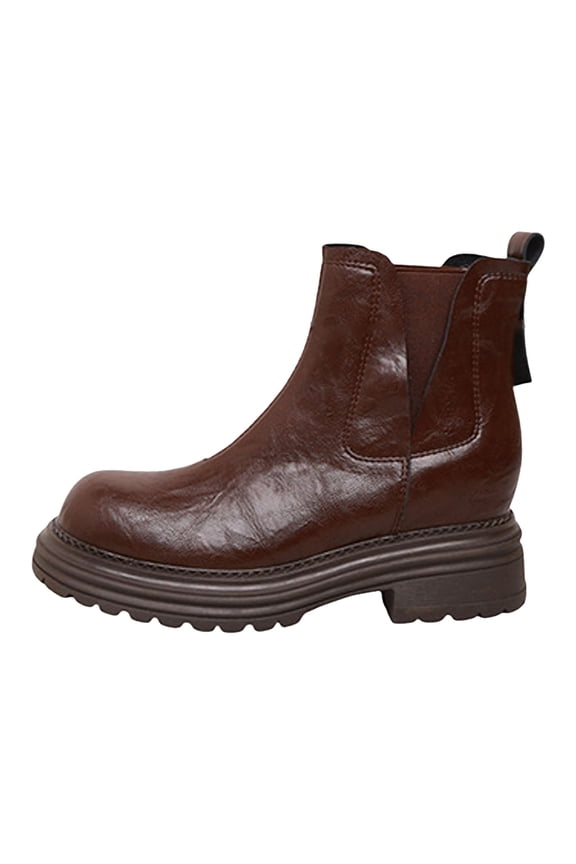 Womens Chelsea Boots Elastic Slip on Ankle Booties Fall Winter Casual Riding Combat Shoes