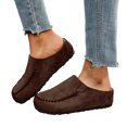 thumbnail image 1 of Dakaela Womens Clogs with Arch Support Non Slip Suede Casual Walking Mules Cork Footbed Round Toe Summer Slides Shoes Indoor Outdoor Brown 9.5, 1 of 9
