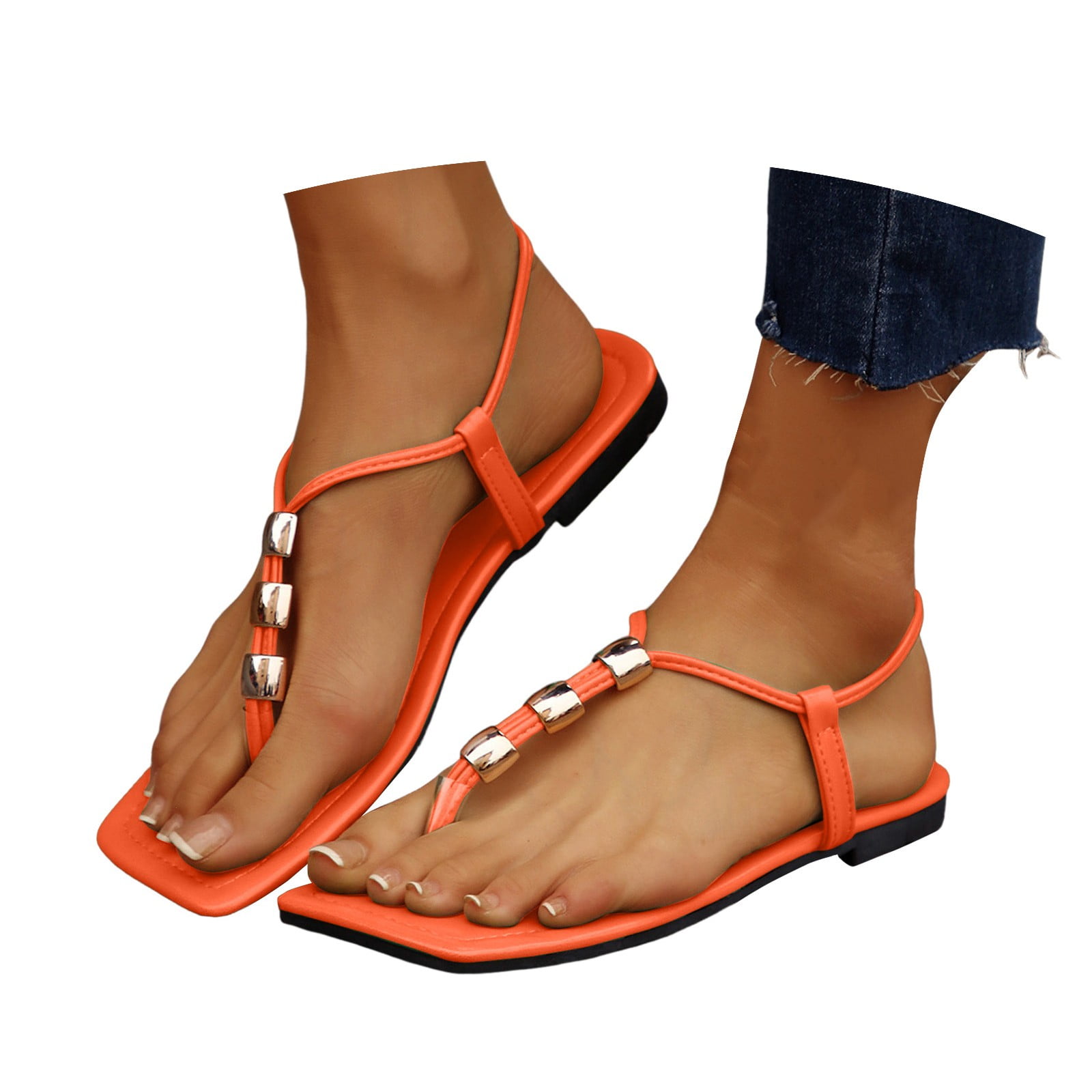Women's Square Toe Flip-flops Summer