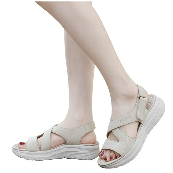 Dakaela Womens Hiking Sandals Arch Support Sport Walking Slip on Summer Beach Shoes with Adjustable Hooks
