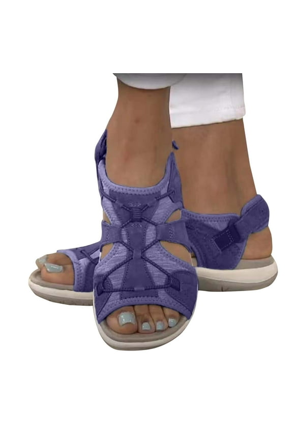 Womens Hiking Sandals Comfortable Walking Shoes Summer Sport Breathable Arch Support Flats