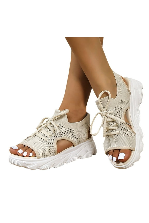 Womens Hiking Sandals Open Toe Platform Sport Walking Shoes Slingback Running Sneakers