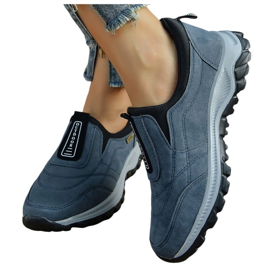Dakaela Womens Hiking Shoes Waterproof Arch Support Running Walking Tennis Sneakers for Athletic Gym Workout Trekking Outdoor,Blue 7