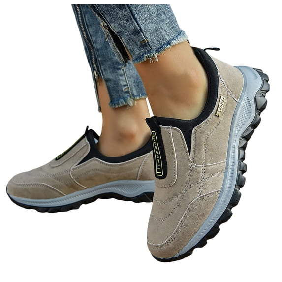 Dakaela Womens Hiking Shoes Waterproof Arch Support Running Walking Tennis Sneakers for Athletic Gym Workout Trekking Outdoor,Khaki 6.5