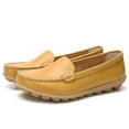 thumbnail image 1 of Dakaela Womens Loafers Flats Shoes Round Toe Slip on Moccasins Driving Walking Casual Dress Shoes Yellow 8.5, 1 of 5