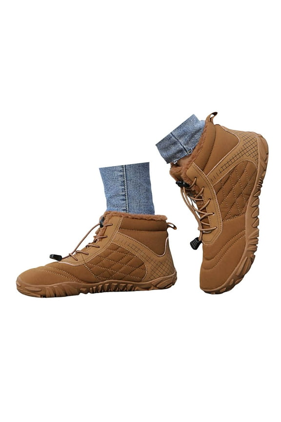 Womens Mens Barefoot Boots Shoes Minimalist Winter Snow Ankle Booties Zero Drop Slip on Sneakers