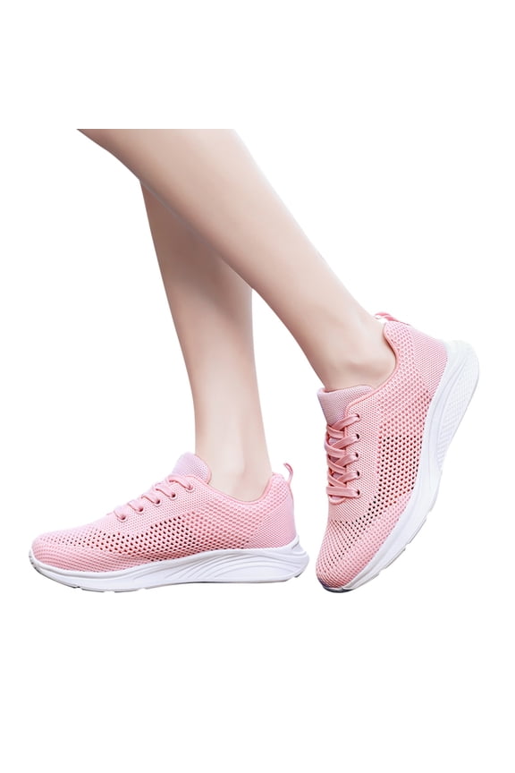 Womens Running Shoes Slip on Walking Tennis Sneakers Casual Mesh Workout Sports Shoes Pink 8