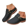 thumbnail image 1 of Dakaela Womens Slip on Clogs Mules Orthopedic Low Wedge Walking Shoes Backless Summer Sandals Black 9.5, 1 of 8