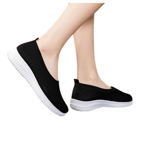 Dakaela Womens Slip on Loafer Shoes Ladies Flats Dress Shoes Ballet Nurse Mesh Walking Sneakers