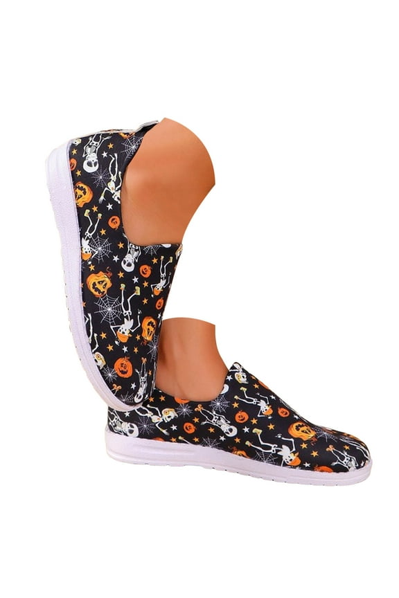 Womens Slip on Shoes Casual Walking Running Sneakers Arch Support Canvas Tennis Work Flats