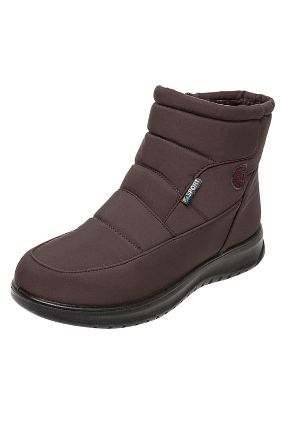 Womens Snow Boots Fleece Lined Warm Winter Outdoor Shoes Waterproof Slip on Ankle Booties