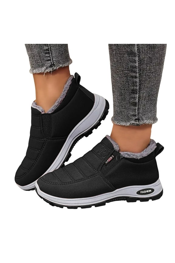 Womens Snow Boots Waterproof Winter Ankle Booties Non Slip Barefoot Outdoor Walking Sneakers with Arch Support