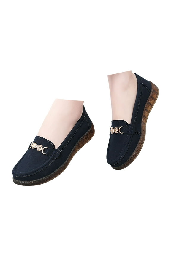Womens Walking Shoes Casual Slip on Loafers Arch Support Nurse Driving Ballet Work Flats