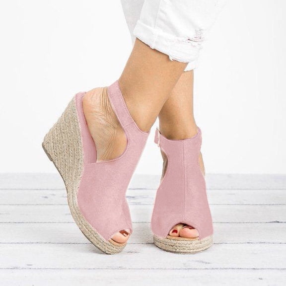 Dakaela Womens Wedge Orthopedic Sandals Summer Platform Espadrille Cork Walking Shoes Size 6-13