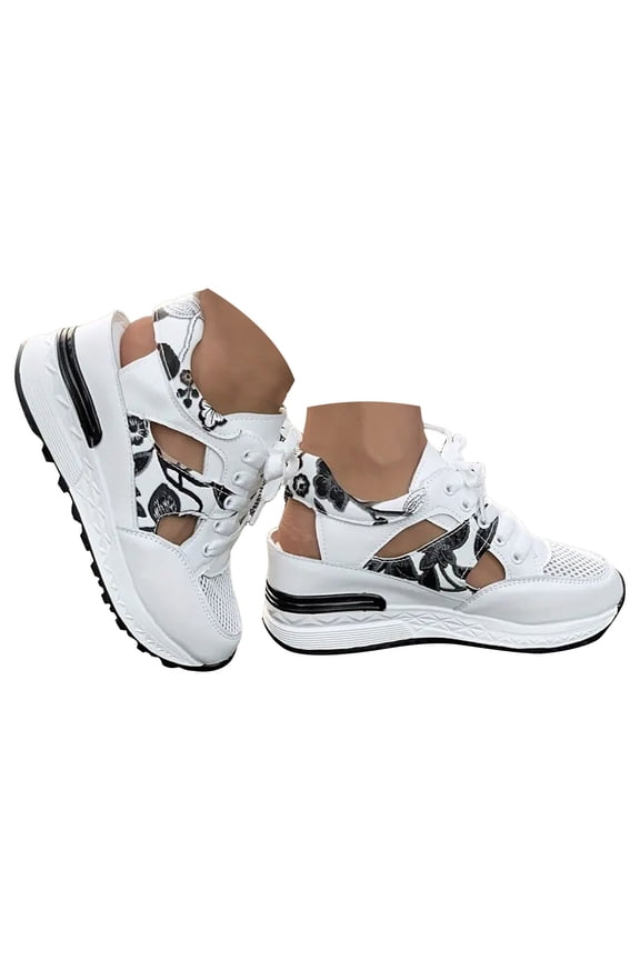 Womens Wedge Sports Sandals Closed Toe Strappy Platform Summer Casual Running Walking Shoes