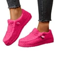 thumbnail image 1 of Dakaela Womens Winter Flat Snow Boots Anti Slip on Plush Casual Loafers Outdoor Fuzzy Moccasin Low Top Walking Booties Pink 6, 1 of 8