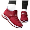 thumbnail image 1 of Dakaela Womens Winter Snow Boots Waterproof Insulated Warm Ankle Booties Orthopedic Arch Support Slip on Walking Sneakers Shoes Red 6.5, 1 of 6