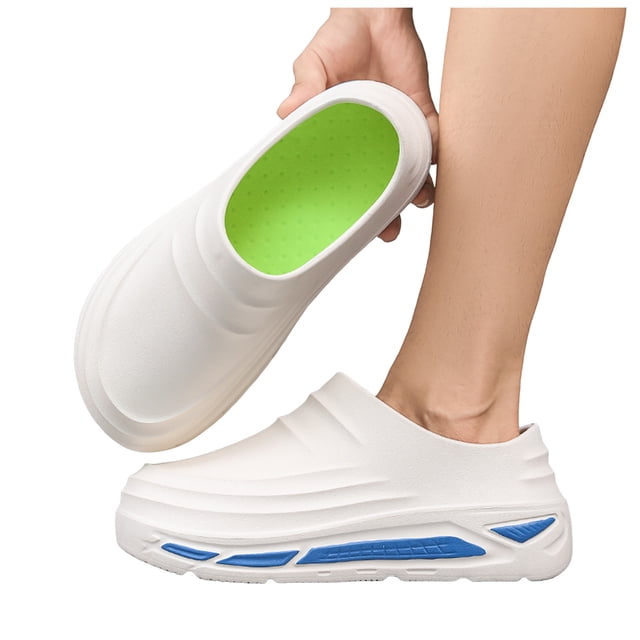Dakaela Work Shoes for Men Non Slip Clogs Kitchen Chef Garden Sandals Comfortable Nursing Water Proof Summer Beach Shoes Size 8