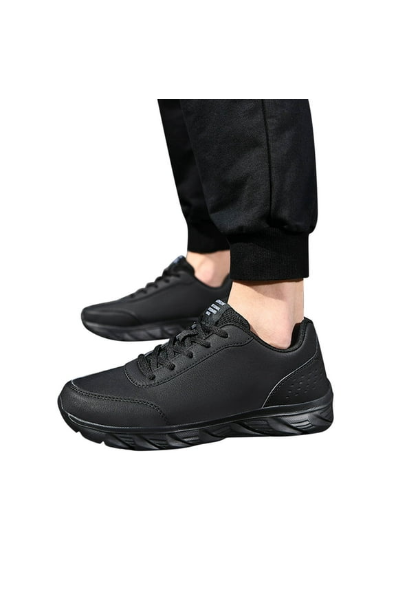 Work Shoes for Men Steel Toe Non Slip Fashion Sneakers Waterproof Walking Running Shoe Black 12.5