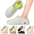 thumbnail image 1 of Dakaela Work Shoes for Men Women Comfortable Non Slip Clogs Rubber Sole Waterproof Kitchen Chef Shoes for Restaurant Nursing Size 7-11 Beige, 1 of 6