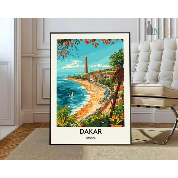 Dakar Senegal Travel Poster Wall Art Print Photo, Unframed Paper Poster 8x10in