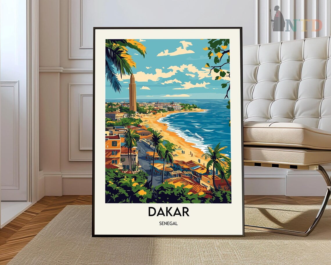 Dakar Travel Poster Dakardakar Poster Print Dakar Photo Dakar Decor