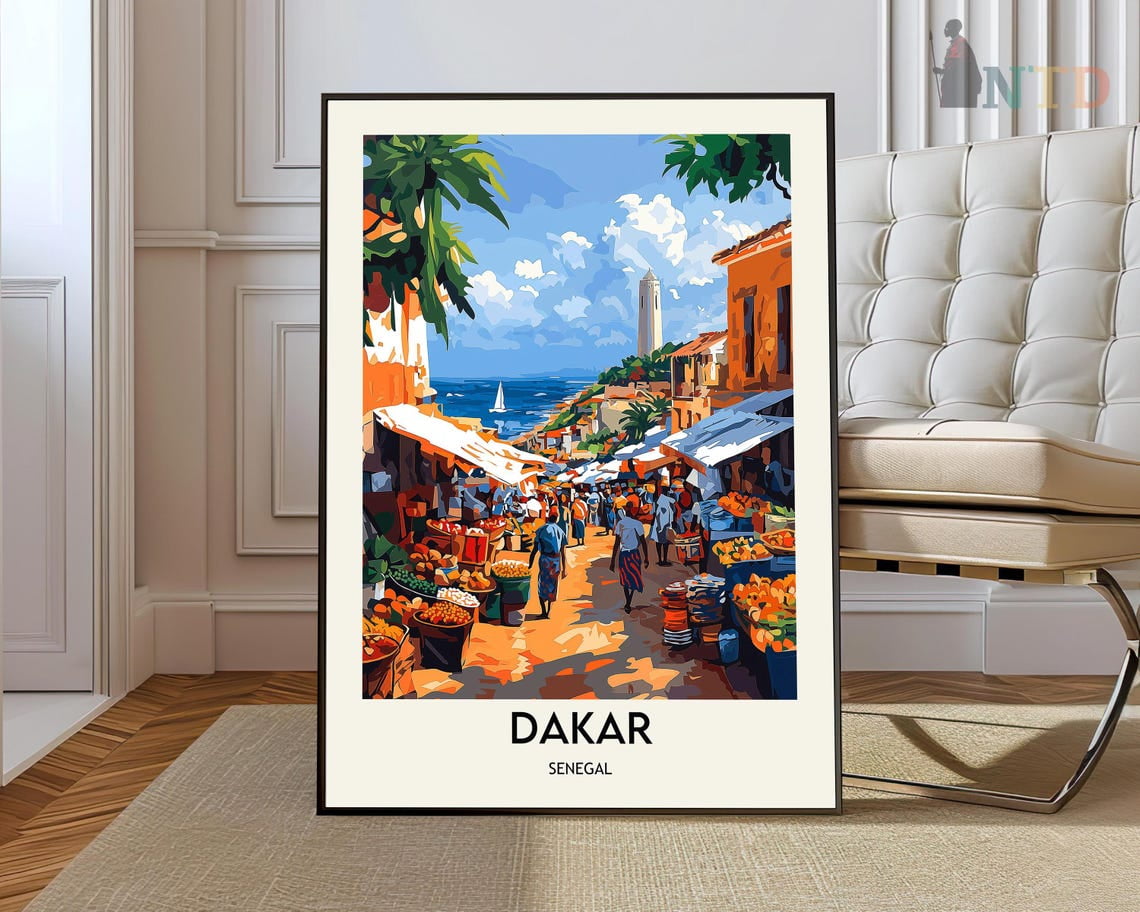 Dakar Travel Poster Dakardakar Poster Print Dakar Photo Dakar Decor