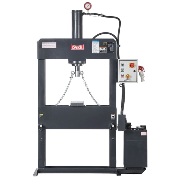 Dake D-972003 Model Force 40 220V 3-Phase 40-Ton Electrically Operated H-Frame Dura-Press