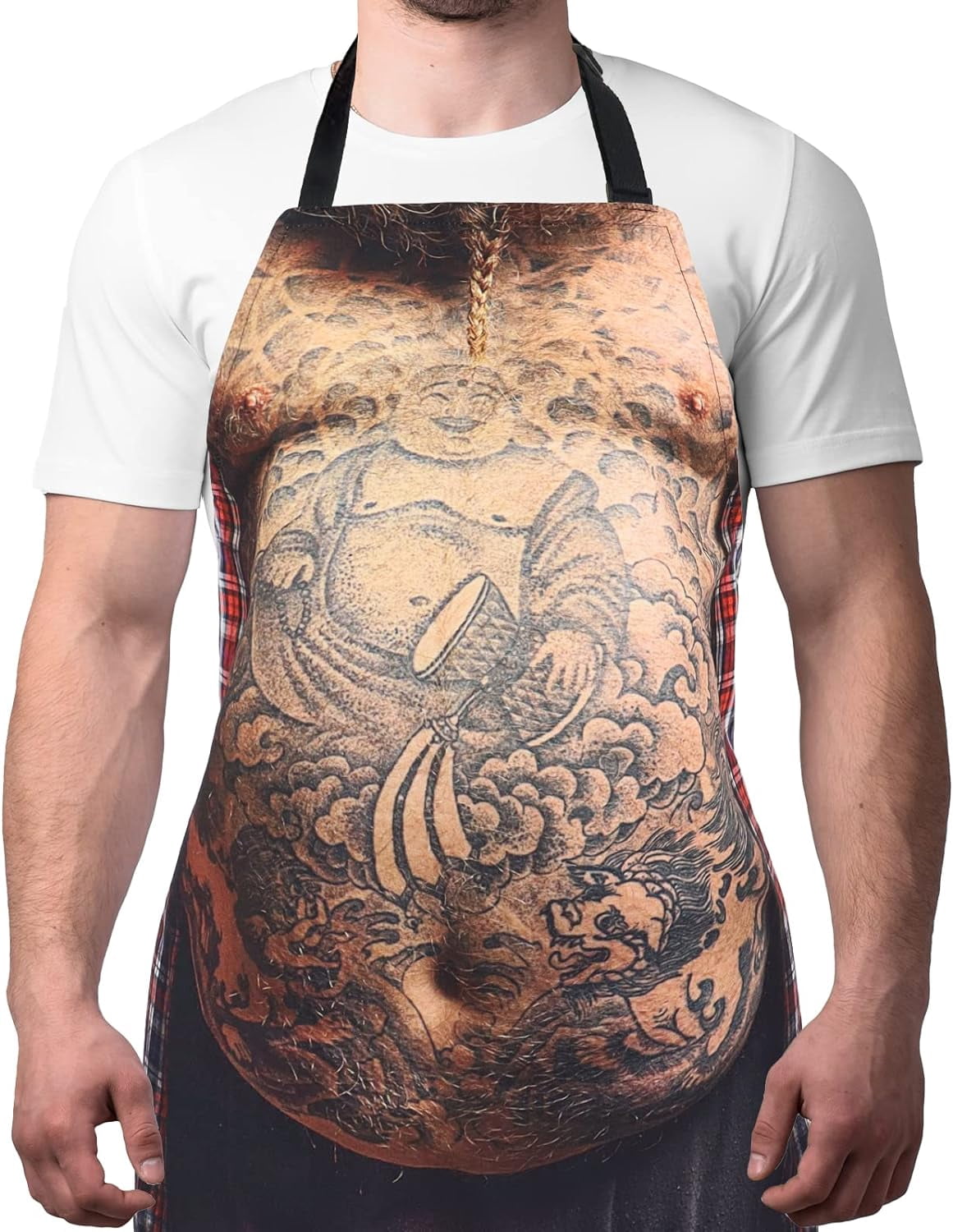 Dake&Dake Funny Men Cooking Grilling Aprons Belly BBQ Funny Gag Gifts