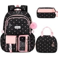 thumbnail image 1 of DAKIMOE Cute School Backpack Set Water Resistant Durable 3-in-1 School Bookbag for Travel & Daily Use, 1 of 7