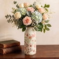 thumbnail image 1 of DAKIMOE Rustic Ceramic Vase, Decorative Flower Vase Farmhouse Decor for Home Living Room Bedroom Kitchen Office Shelf Decor,8 Inches, 1 of 7