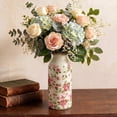 thumbnail image 1 of DAKIMOE Rustic Ceramic Vase, Decorative Flower Vase Farmhouse Decor for Home Living Room Bedroom Kitchen Office Shelf Decor,8 Inches, 1 of 7