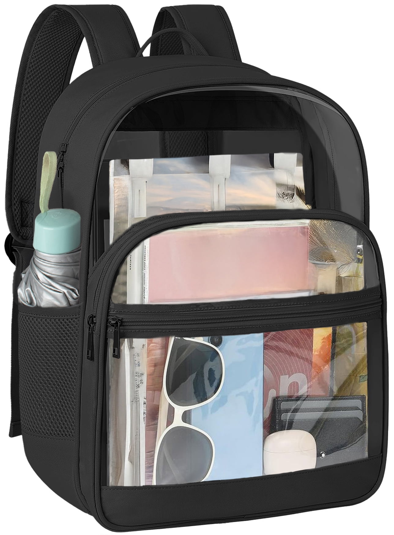 Walmart Coupons of Dakimoe Clear Backpack -Large Capacity Black Transparent Bookbag for School, Beach, Sports & Work | Durable Waterproof Design, Lightweight & Spacious 15" Backpack for All Ages