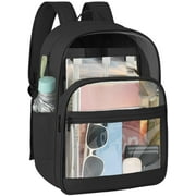 Dakimoe Clear Backpack -Large Capacity Black Transparent Bookbag for School, Beach, Sports & Work | Durable Waterproof Design, Lightweight & Spacious 15" Backpack for All Ages