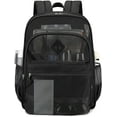 thumbnail image 1 of DAKIMOE Mesh Backpack School Backpack Bookbag Heavy Duty See Through Transparent Backpack Stadium Approved Large Capacity with Multiple Compartments Pockets for School Beach Swimming Sports Work, 1 of 7