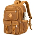 thumbnail image 1 of Dakimoe Mesh Backpack School Backpacks Large Capacity See Through Bookbag Stadium Approved with Multiple Compartments Pockets for School(Khaki), 1 of 8