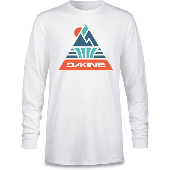 Dakine Mens Triangle Peak Long Sleeve Graphic T-Shirt (White, Small)