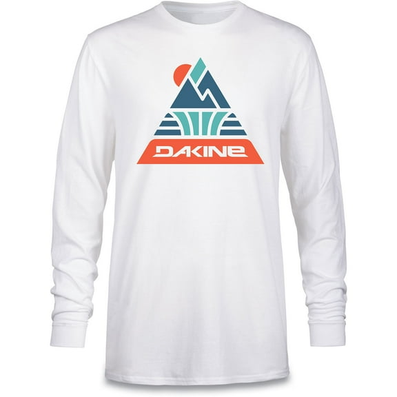 Dakine Mens Triangle Peak Long Sleeve Graphic T-Shirt (White, Small)