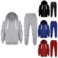 thumbnail image 1 of Dakiuu 3-12 Years Girls Boys Sweatsuit Outfits 2 Piece Zip up Sweatshirt and Jogger Sweatpants with Pockets Tracksuit Set 2026 Spring Fall Clothes for Toddler Kids Grey 9-10 Years (140), 1 of 5