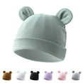 thumbnail image 1 of Dakiuu Baby Beenie Winter Hat with Bear Ear for Infant Toddler Boys Girls Spring Fall Soft Knited Sku1l Cap, 1 of 4